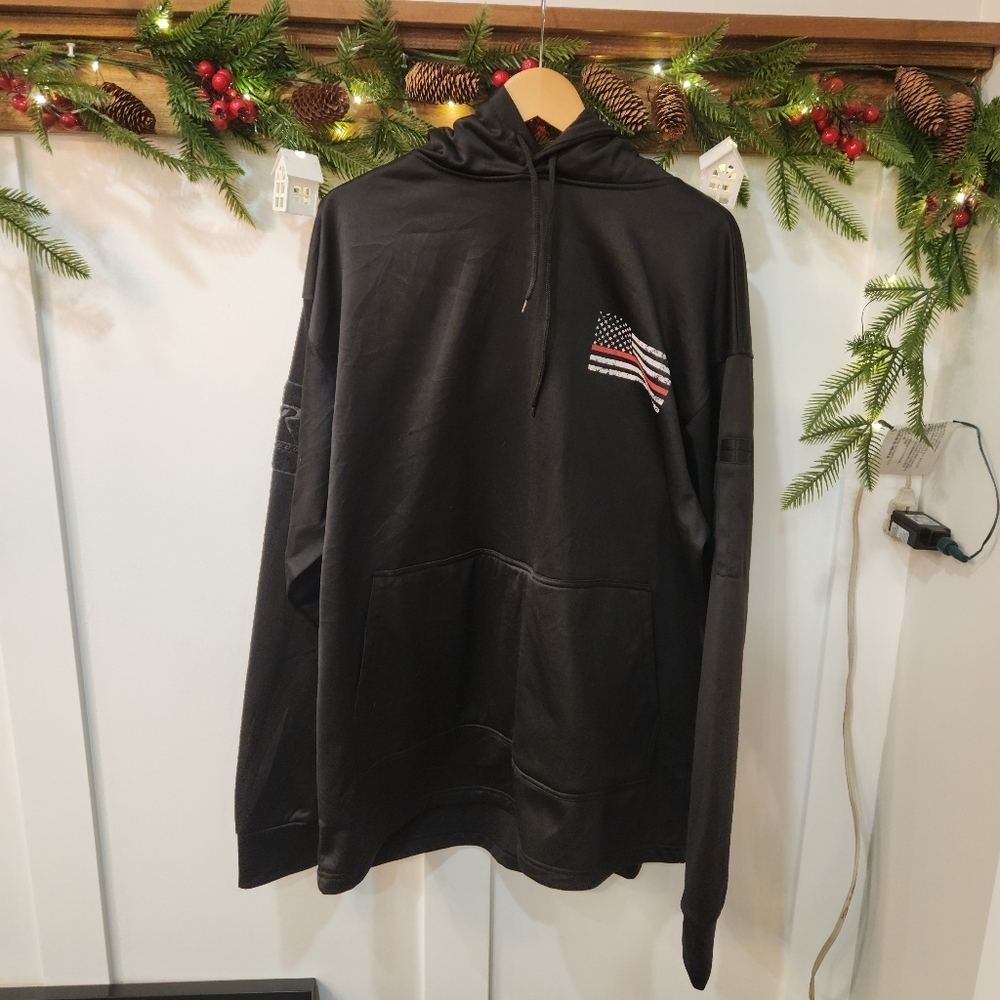 Rothco Concealed Carry Hooded Sweater Mens 2XL Black Thin Blue Line Hoodie